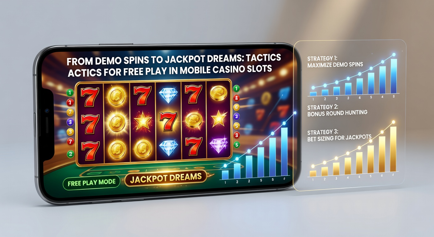 Smartphone mit leuchtenden Slot-Maschinen im Demo-Modus, Symbol für den Einstieg ins Free Play